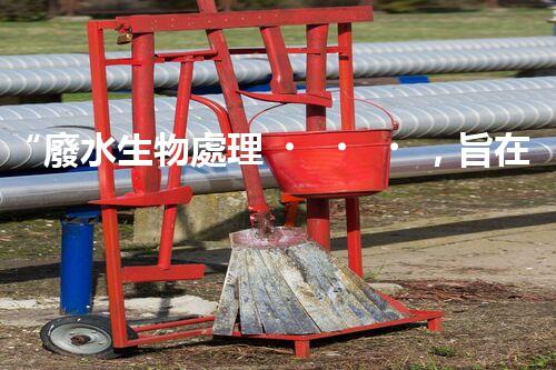 “廢水生物處理，旨在凈化水源，守護(hù)碧水藍(lán)天”